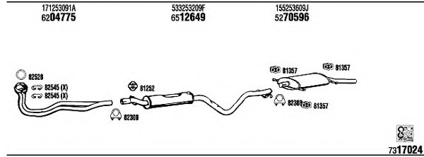 FONOS VW20489B Exhaust System